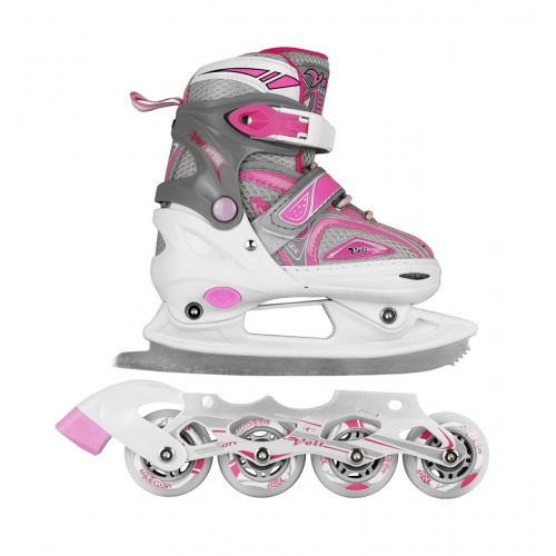 Коньки ледовые роликовые MaxCity  Volt ICE Combo girl 31-34